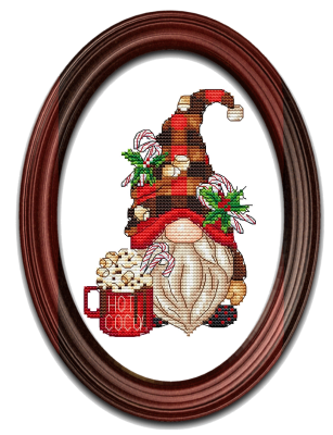 Hot Cocoa Gnome 60w x 81h by Les Petites Croix De Lucie 21-2647