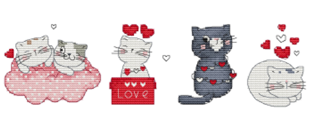 Love Cats by Les Petites Croix De Lucie 23-1215