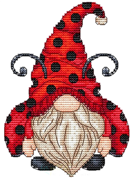 Ladybug Gnome by Les Petites Croix De Lucie 23-1822