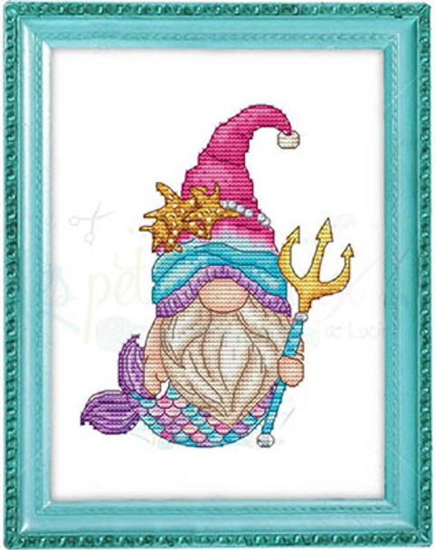 Gnome Mermaid by Les Petites Croix De Lucie 23-2050