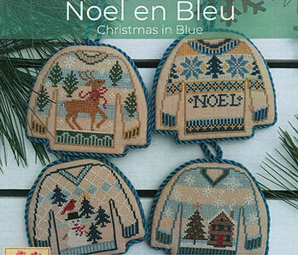 Noel En Bleu (Christmas In Blue) 63w x 54h by Lila's Studio 22-2285 YT