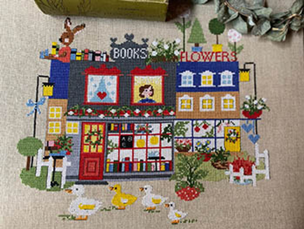 Books & Flowers 185w x 168h by Lilli Violette 23-1785