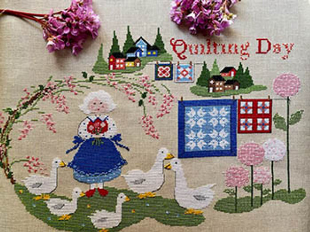 Quilting Day 215w x 169h by Lilli Violette 23-2004