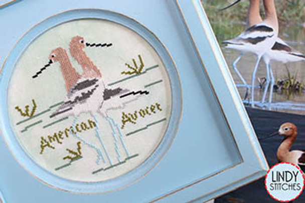 American Avocet Bird Crush Club by Lindy Stitches 23-2198