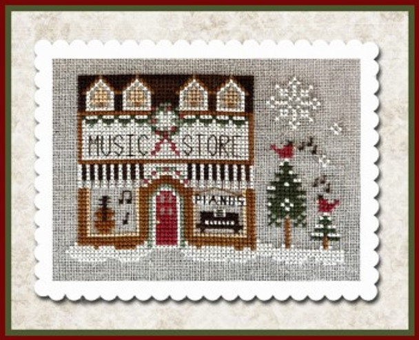 Hometown Holiday Music Store by Little House Needleworks 22-2045