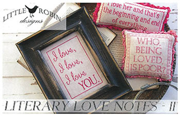 Literary Love Notes II 76w x 116h, 135w x 59h, and 94w x 91h by Little Robin Designs 23-1634 YT