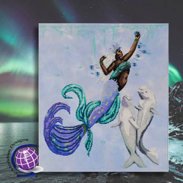 zDD Kristin The Arctic Ocean Mermaid by Meridian Designs For Cross Stitch