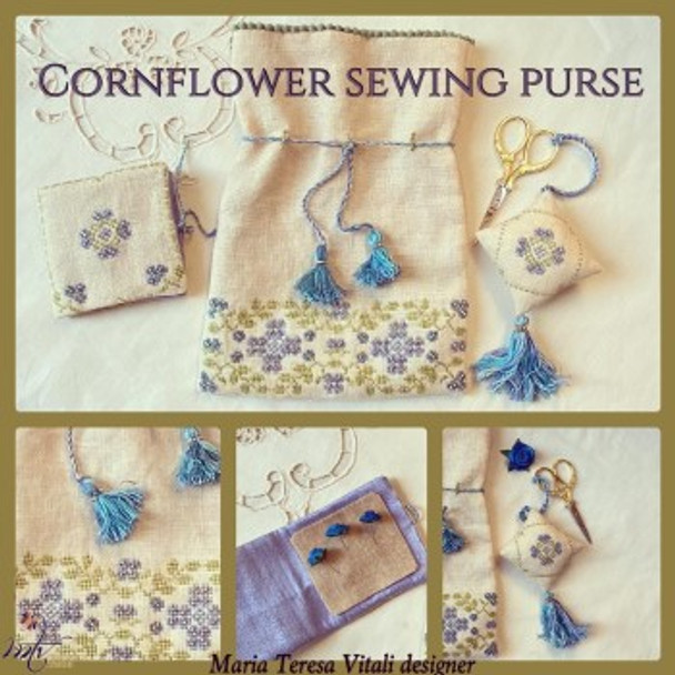 Cornflowers Sewing Purse by MTV Designs 21-2378