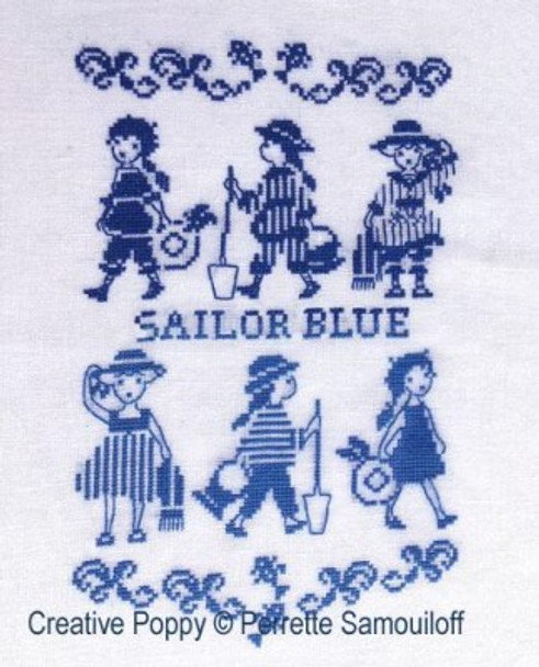 Sailor Blue (Girl's Beach Fashion) by Perrette Samouiloff 22-1914