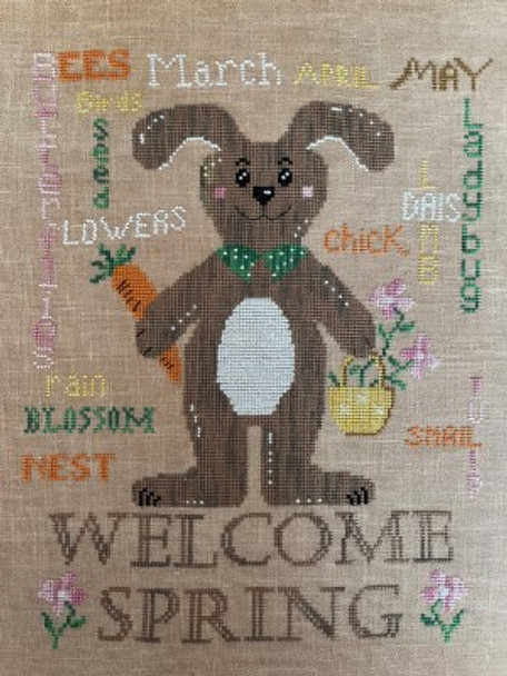 Welcome Spring 130 x 160 by Romy's Creations 22-1428 YT