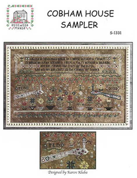 Cobham House Sampler 317 x 186 by Rosewood Manor Designs 23-1793 YT