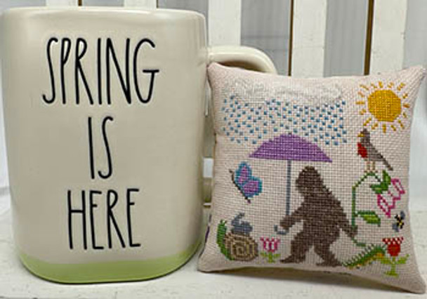 Bigfoot In Spring by SamBrie Stitches Designs 23-1718