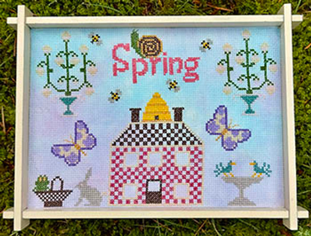 Spring At Autumn Hills Place 125 x 90 by SamBrie Stitches Designs 23-1723 YT
