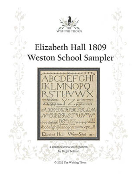 Elizabeth Hall Sampler 1809 by Wishing Thorn 22-3110