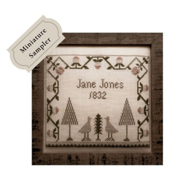 Jane Jones 1832 Miniature Sampler by Wishing Thorn 22-3184