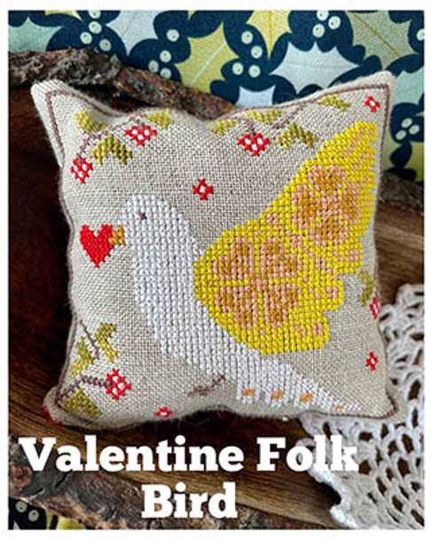 Valentine Folk Bird by Yasmin's Made With Love 23-2180