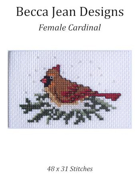 Female Cardinal 48 x 31 Becca Jean Designs