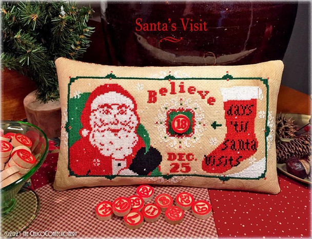 Santa's Visit 154w x 86h  Calico Confectionery