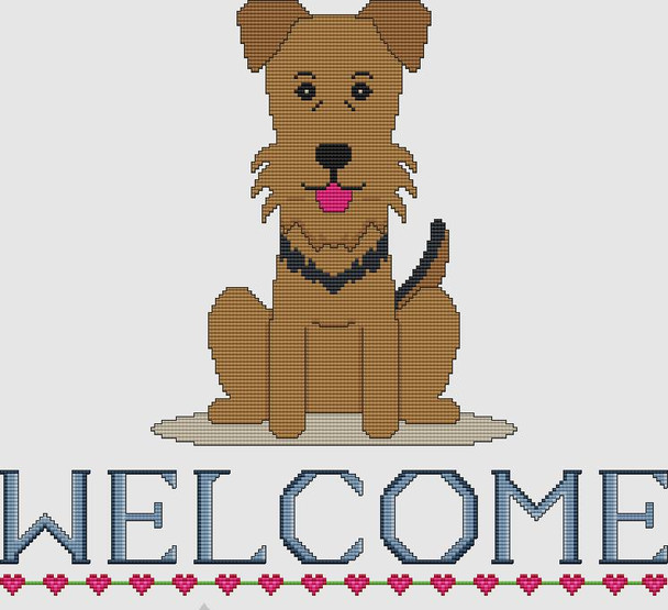 Airedale Terrier - Welcome 186w x 166h DogShoppe Designs