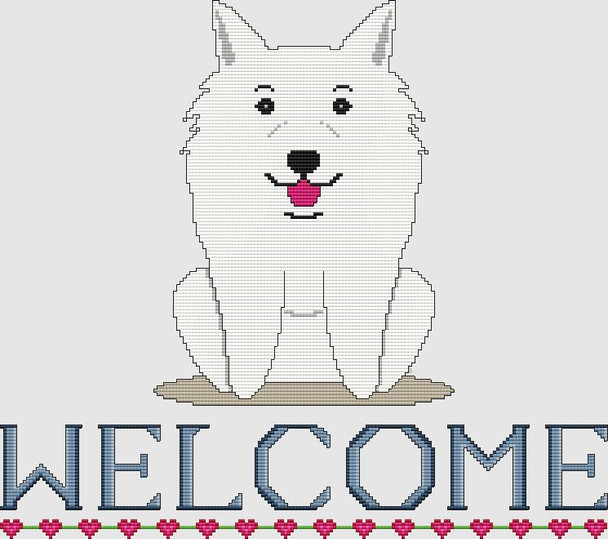 American Eskimo - Welcome 186w x 165h DogShoppe Designs IG
