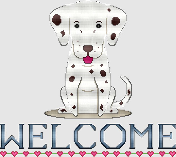Dalmatian - Welcome II (Liver) 186w x 166h DogShoppe Designs