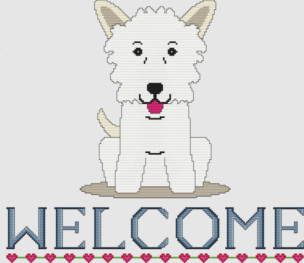 West Highland Terrier - Welcome 186w x 165h DogShoppe Designs