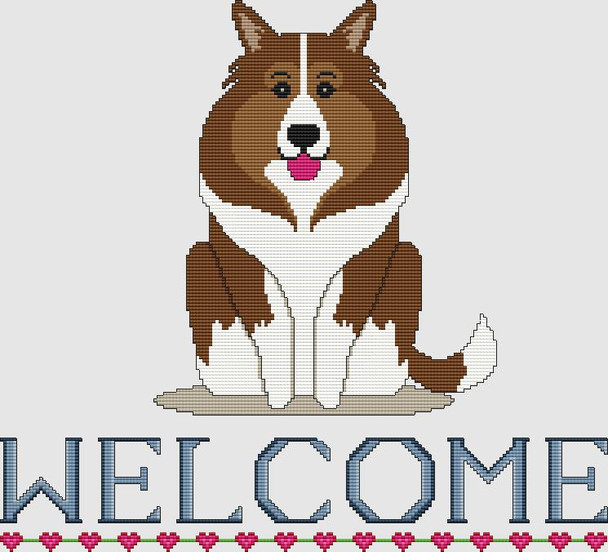 Shetland Sheepdog - Welcome (Sable) 186w x 169h DogShoppe Designs