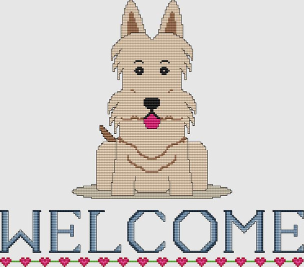 Scottish Terrier - Welcome (Wheaten) 186w x 164h DogShoppe Designs