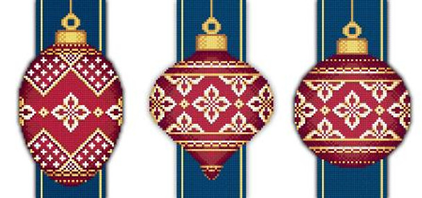 Red Faberge Christmas Ornaments Collection 4 (3 designs) 67W x 95H each designSolaria Gallery