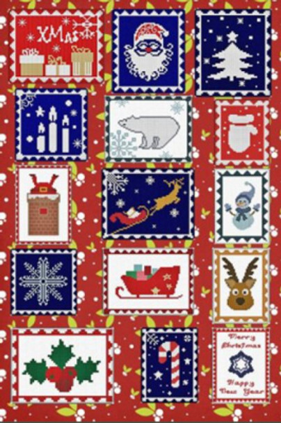 AAN781 Christmas Stamps Collection (15 designs) Alessandra Adelaide Needleworks