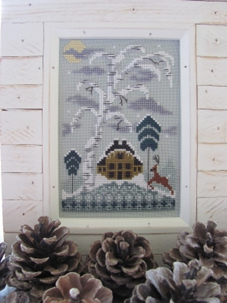 zwBN56 White Birch Winte By the Bay Needleart