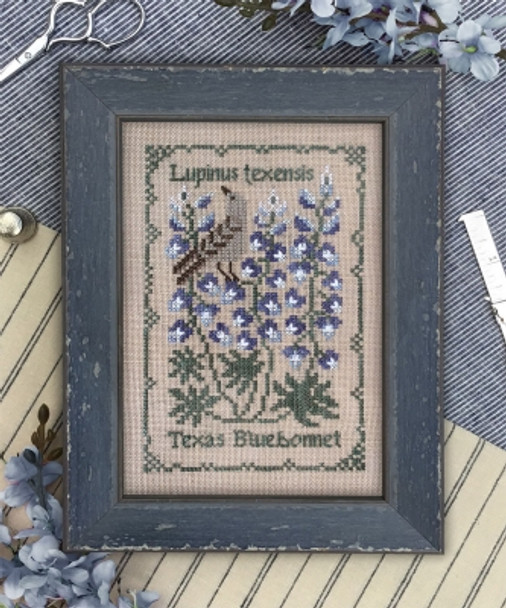 DR286 Texas Bluebonnet - Botanical Stitches Drawn Thread