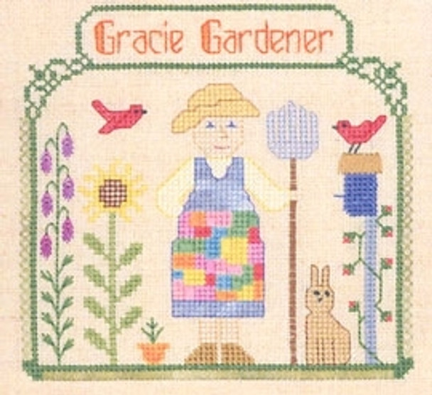 EL80 Gracie Gardener Elizabeth's Needlework Designs