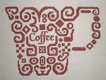 WW160 Tribal Coffee White Willow Stitching