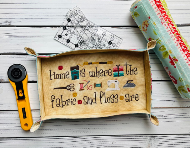 Home is where the fabric and floss are 154 x 76 stitches by New York Dreamer