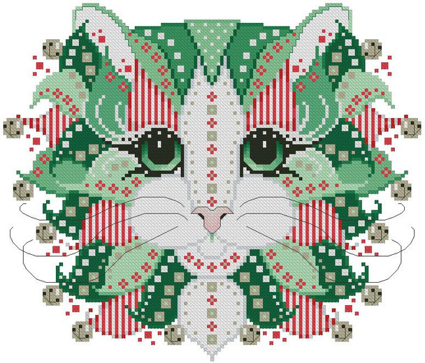 Colorful Cat Jingle 127w x 109h Kitty And Me Designs