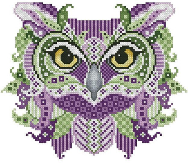 Colorful Owl Hornsby 103 w X 87 h Kitty And Me Designs