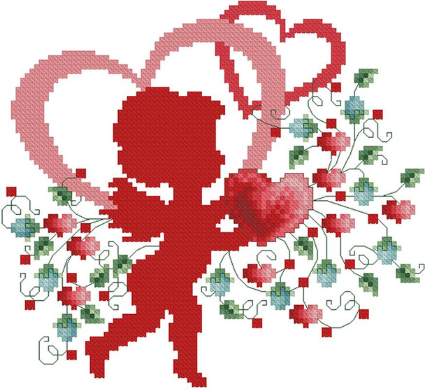 Cupids Heart 91 w X 85 h Kitty And Me Designs