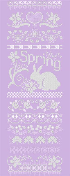 Never Ending Sampler Panel 7 80w x 251h  Kitty And Me Designs