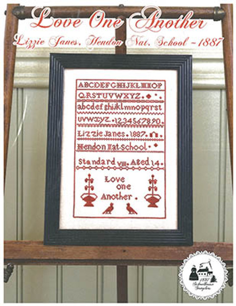 Love One Another 118w x 178h by 1897 Schoolhouse Samplers 23-1335