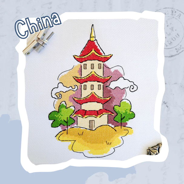 Landmarks. China Artmishka Counted Cross Stitch Pattern