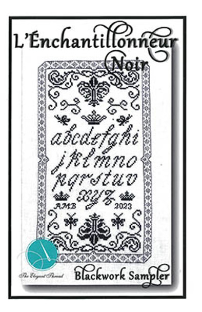 L'Enchantillonneur Noir (Blackwork Sampler) 91w x 178h by Elegant Thread 23-1813