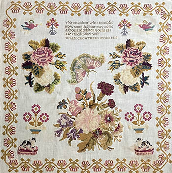 Susan Crowthers 1853 Sampler 284W x 286H by From The Heart 23-2907  YT