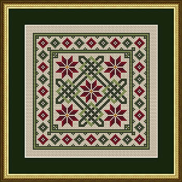 Celtic Poinsettias For Christmas 97w x 97h by Happiness Is Heartmade 23-2434