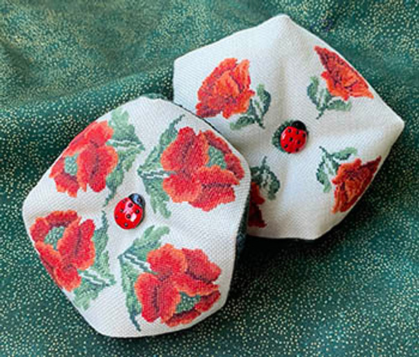 Poppies Biscornu 101w x 101h by Keslyn's 23-2697 KS181