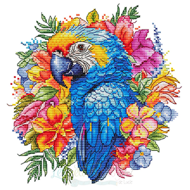 Tropical Parrot by Les Petites Croix De Lucie 23-2381