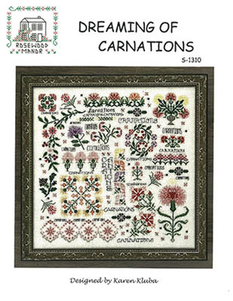 Dreaming Of Carnations 236w x 235h by Rosewood Manor Designs 23-3159 YT