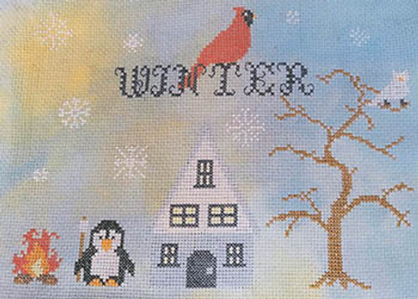 Winter At Autumn Hills Place 125W x 90H by SamBrie Stitches Designs 23-2897 YT