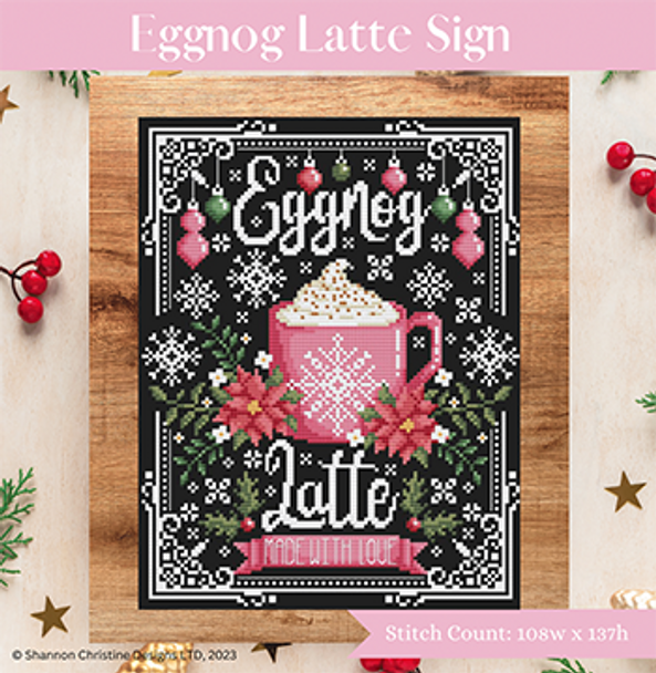 23-3002 Eggnog Latte Sign by Shannon Christine Designs