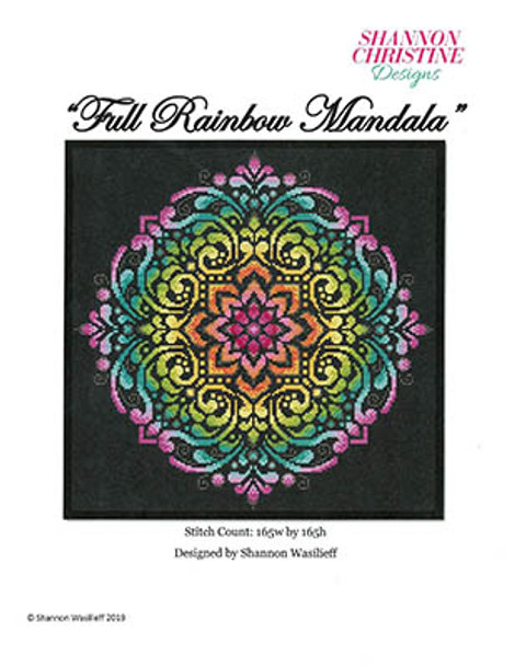 22-2434 Full Rainbow Mandala 1 165w x 165h by Shannon Christine Designs